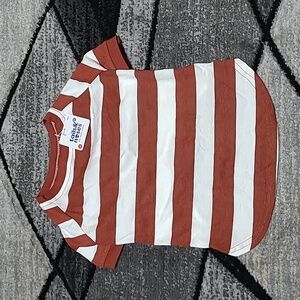 TAILS & NOSES STRIPE DOG TEE-SHIRT PRICE FIRM